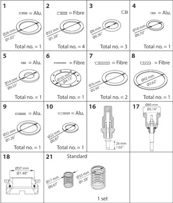 Danfoss 027F0639 Overhaul kit, Overhaul kit