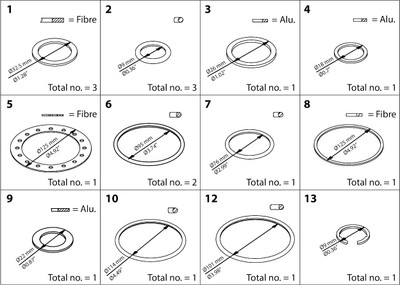 Danfoss 027H6016 Inspection kit, Inspection kit