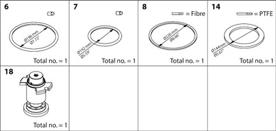 Danfoss 027H7175 Repair kit, Maintenance set B