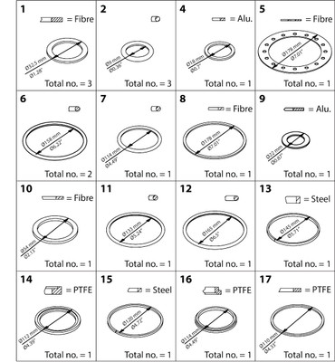 Danfoss 027H7204 Repair kit, Repair kit