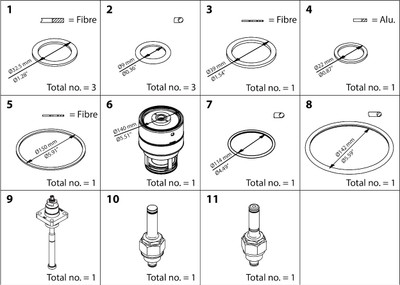 Danfoss 027H7221 Overhaul kit, Overhaul kit