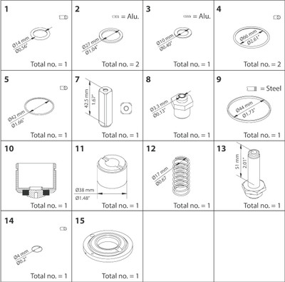 Danfoss 032F2342 Overhaul kit, Overhaul kit