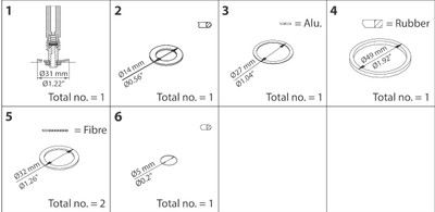 Danfoss 032F2343 Repair kit, Repair kit