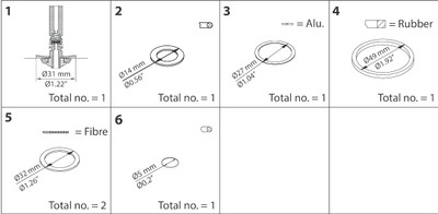 Danfoss 032F2344 Repair kit, Repair kit
