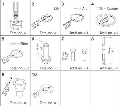 Danfoss 032F2346 Overhaul kit, Overhaul kit