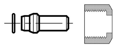 Danfoss 148B3729 Gauge valve accessories, Weld. Nipple kit CD10 SNV, O-ring