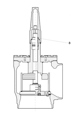 Danfoss 148B4166 Spare part, SVA 250 - 300, Packing gland