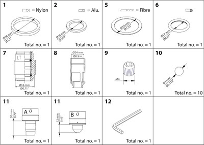 Danfoss 148B6175 Overhaul kit, Cone, sealing, packing gland