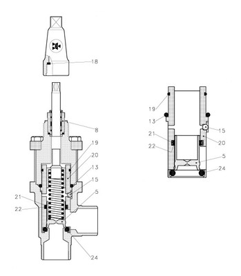 Danfoss 2433+108 Repair kit, Sealing parts