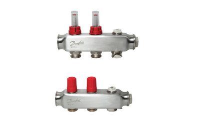 Danfoss 088U0753 Manifold SSM-F, Stainless steel, Number of heating manifold connections [loops] [Max]: 2, 6 bar
