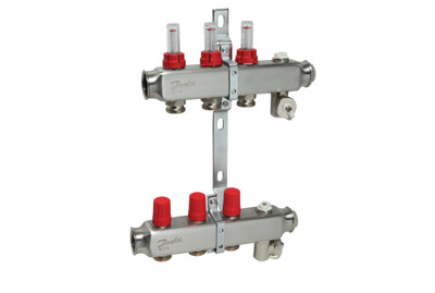 Danfoss 088U0754 Manifold SSM-F, Stainless steel, Number of heating manifold connections [loops] [Max]: 3, 6 bar