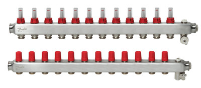Danfoss 088U0802 Manifold SSM-F, Stainless steel, Number of heating manifold connections [loops] [Max]: 12, 6 bar