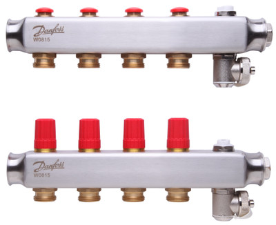 Danfoss 088U0805 Manifold SSM, Stainless steel, Number of heating manifold connections [loops] [Max]: 4, 10 bar