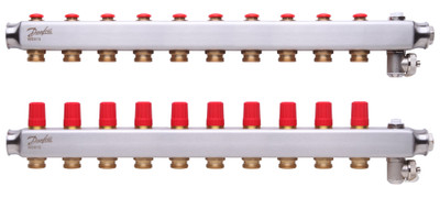 Danfoss 088U0811 Manifold SSM, Stainless steel, Number of heating manifold connections [loops] [Max]: 10, 10 bar