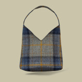 Bolso Tartán Lana Shetland azules y amarillo