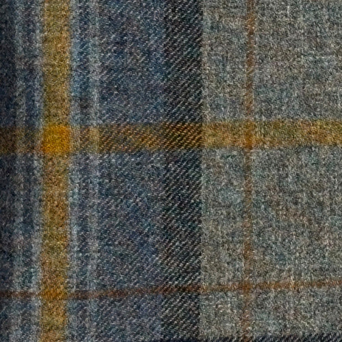 Bolso Tartán Lana Shetland azules y amarillo
