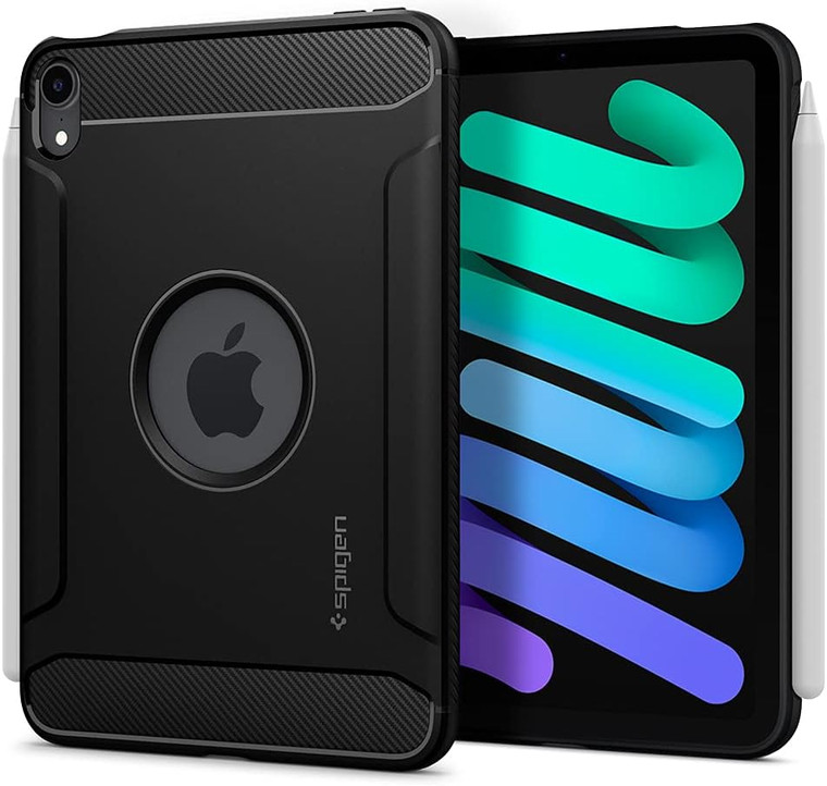 Spigen Rugged Armor for Apple iPad mini (6th Gen) - Matte Black
