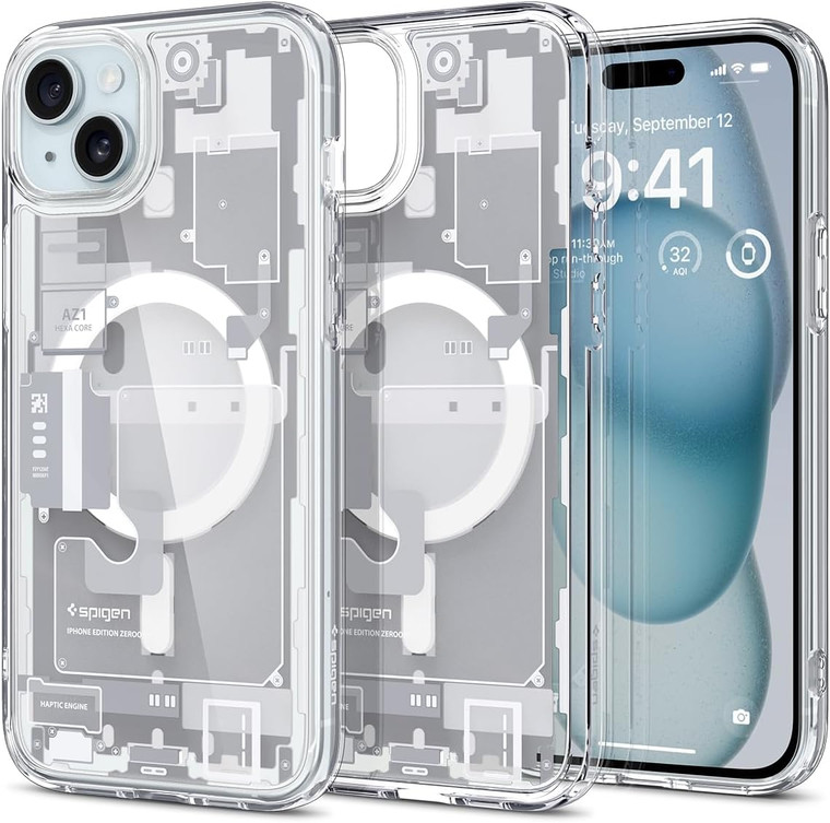 Spigen Ultra Hybrid (MagFit) for Apple iPhone 15 - Zero One White