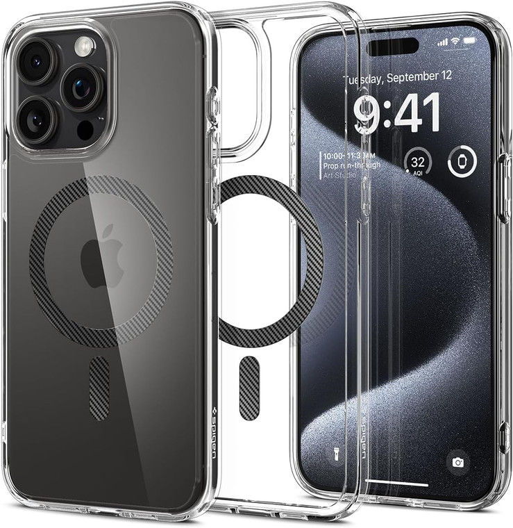 Spigen Ultra Hybrid (MagFit) for Apple iPhone 15 Pro - Carbon Fiber