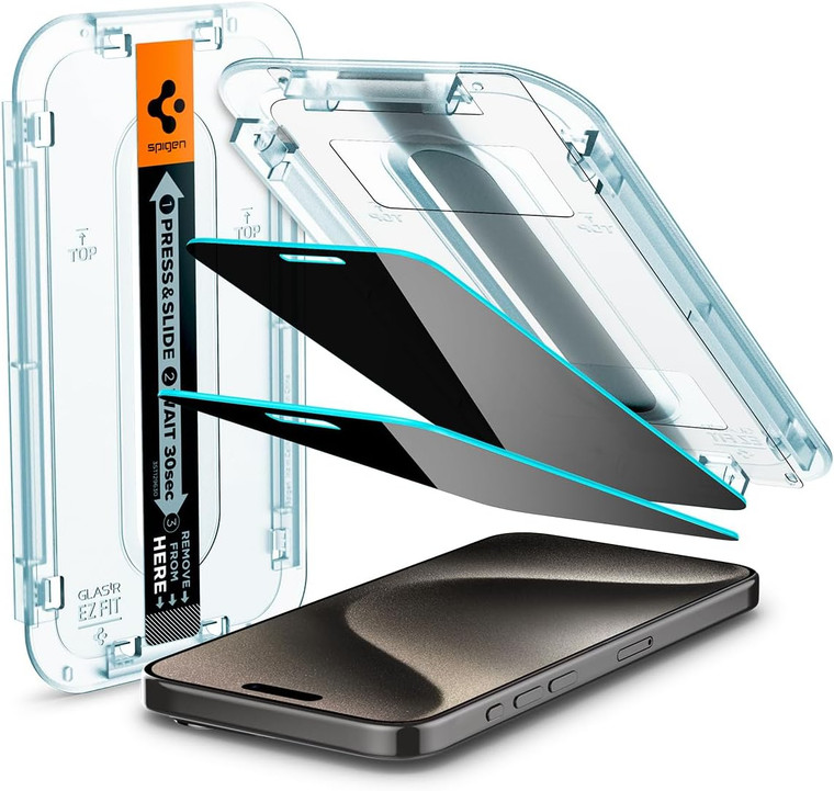 Spigen tREZ Fit Privacy for Apple iPhone 15 Pro Max - Transparency