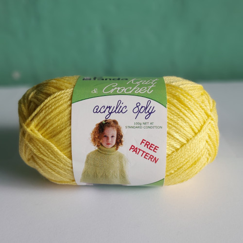 100% acrylic. Perfect for those craft and budget projects – use with your favourite 8 ply patterns

280m/100g.