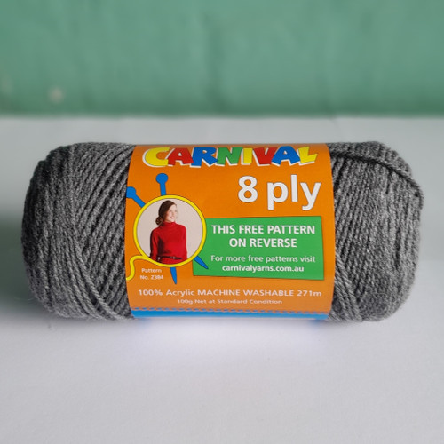 100% acrylic. Perfect for those craft and budget projects – use with your favourite 8 ply patterns

271m/100g.