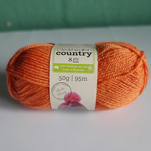 Cleckheaton Country 8ply - 2383 Orange Fizz