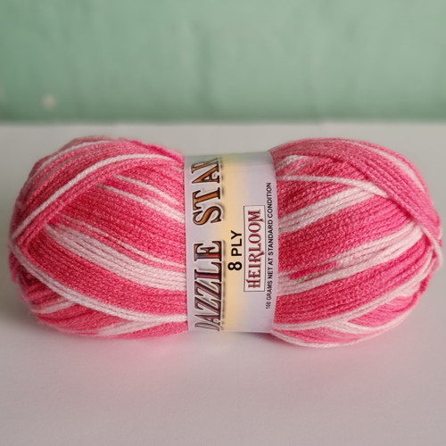 Heirloom Dazzle Star Red 8 ply - 10 x 100g pack