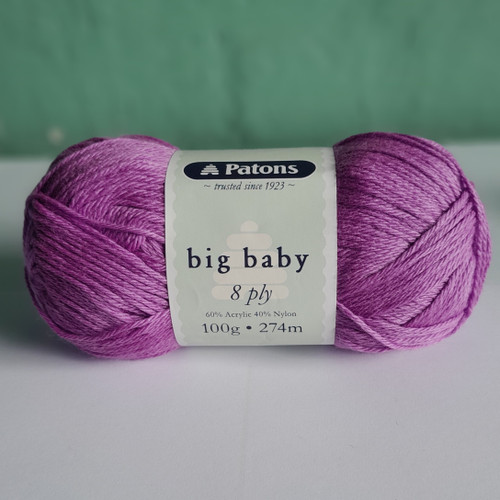Patons Big Baby 8 ply - 5 x 100g - Violet