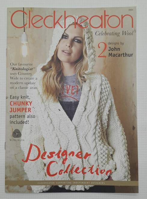 This collections features both 8ply and chunky pure wool yarn, with instructions to knit a jumper and a jacket with a hood. The jumper is suitable for beginners, while the jacket is recommended for advanced knitters.