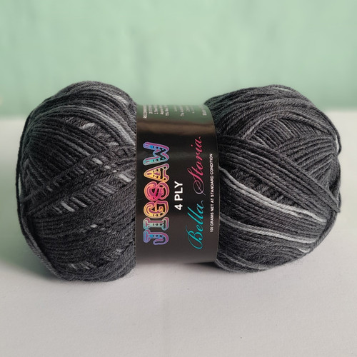 This colourful 4ply Italian sock yarn is 75% Wool and 25% Nylon. Each 100g ball contains approximately 420m of yarn and will make one pair of adult-sized socks. Jigsaw is machine washable and requires 2.75mm needles and hooks.