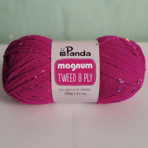 Panda Magnum Tweed 8ply - Pink Riot - Wangaratta Woollen Mills
