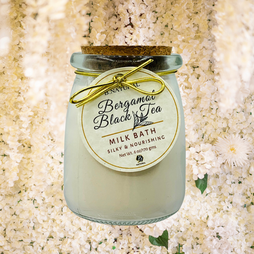 BERGAMOT BLACK TEA| SILKY MILK BATH  6 0Z JAR