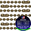 #3 Medieval Brass Finish Ball Chains with Connector - 30 Inch Length