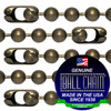 #13 Medieval Brass Finish Ball Chains with Connector - 18 Inch Length