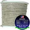 #2 Aluminum Ball Chain Spool that comes in 100 feet, 250 feet, 500 feet, 1000 feet and 200 feet. It is also known as #2 aluminum bead chain spool.