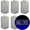 Mini Dog Tags -Blank Rolled Edge Stainless Steel - Matte Finish