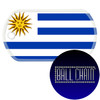 Uruguay Flag Color Printed Rolled Edge Stainless Steel Dog Tag