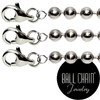 #3 Stainless Steel Ball Chains with Lobster Claw - 24 Inch Length