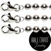 #6 Nickel Plated Brass Ball Chains with Lobster Claw - 20 Inch Length