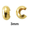3mm open ball jewelry making crimp covers made of 12k gold filled.