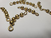 #10 Yellow Brass Ball Chain Fishing Swivels - 6 Ball Length