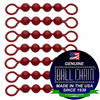 #10 Red Coated Ball Chain Fishing Swivels