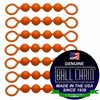 #10 Orange Coated Ball Chain Fishing Swivels