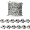 4.0mm Sterling Silver Ball Chain Spool -  faceted