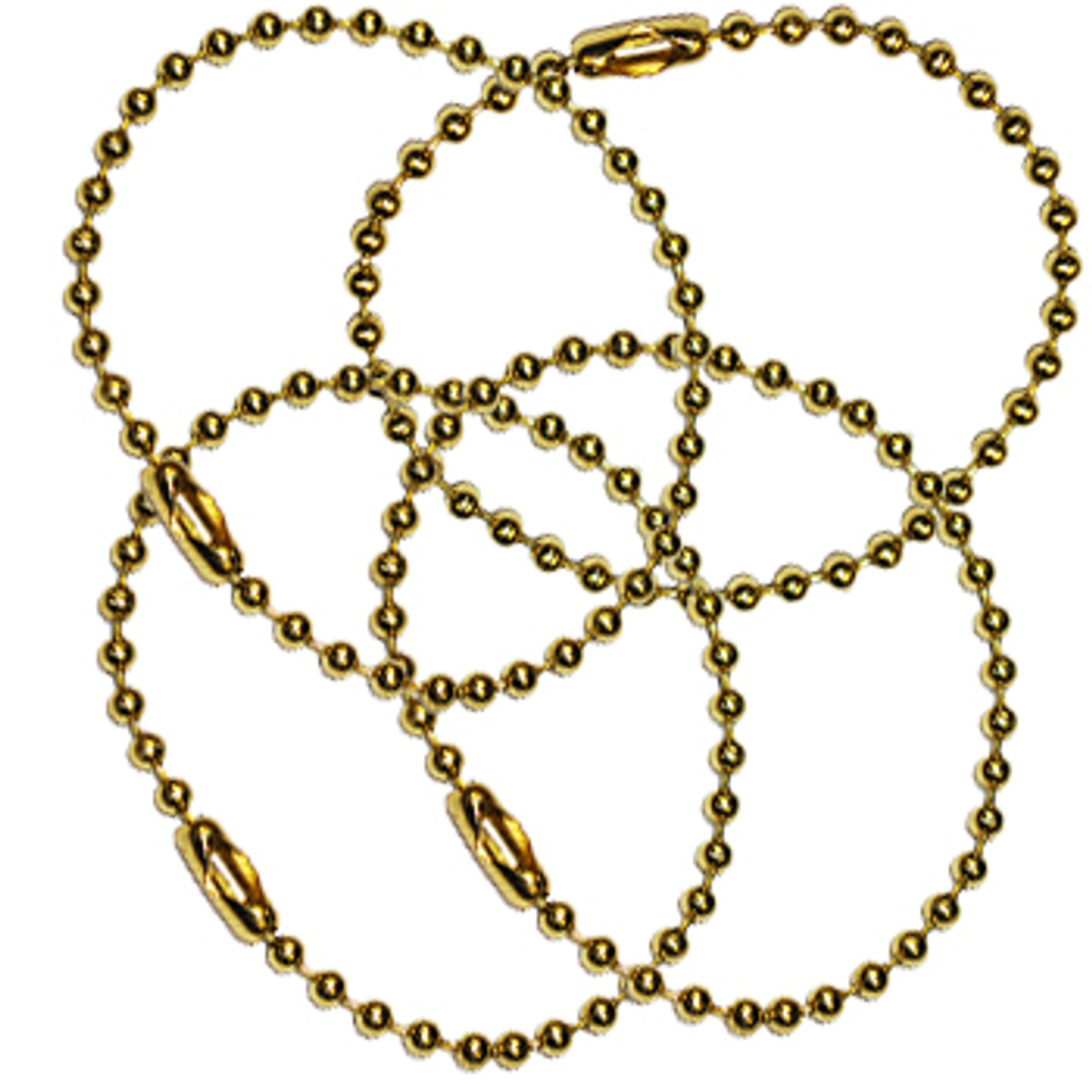 #3 Brass Plated Steel Key Chains - 6 inch Length
