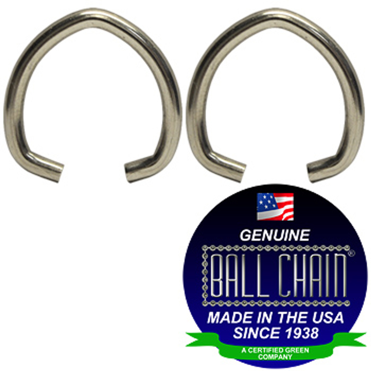 072 Inch Oval Jump Rings - Nickel Plated Steel