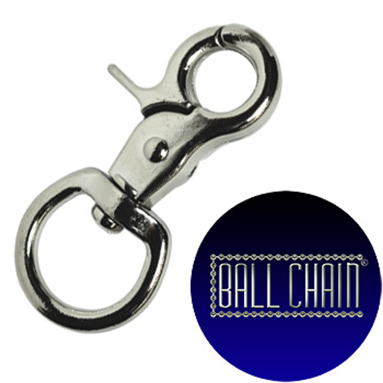 Nickel Plated Trigger Snaps - 6 cm Length - Ball Chain Manufacturing