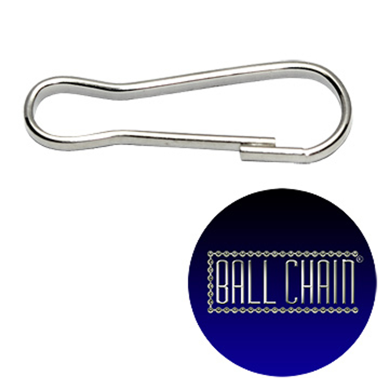 Snap Hooks - 1 Inch Size - Nickel Plated Steel - Ball Chain