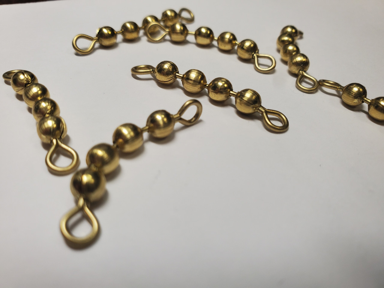 10 Yellow Brass Ball Chain Fishing Swivels - 4 Ball Length - Ball Chain  Manufacturing